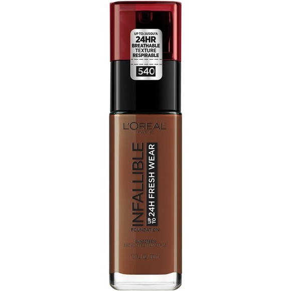 NEW L'Oreal Paris Infallible 24HR Fresh Wear Foundation #540 Mahogany Makeup